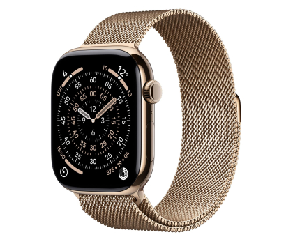 Smartwatch APPLE Apple Watch Series 11 GPS + Cellular 42mm Tytanowa koperta (złota) + bransoleta mediolańska (złota)